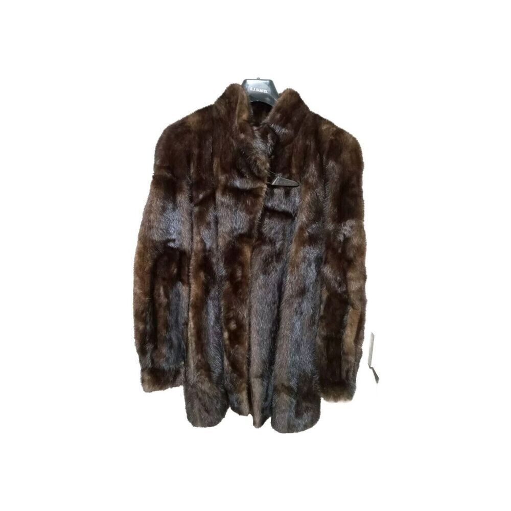 1989 VTG Palais Royal Mink Mahogandy %100 Acetate Fur Size 12 Brown Finland RARE